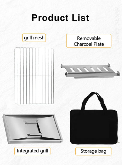 Dotwise Outdoor Barbecue Grill Portable Outdoor Stove IGT Table Stove Folding Firewood Stove Barbecue Camping Stove