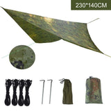 230x140cm Camouflage Awning Sun Shelter Waterproof Tent Tarp Outdoor Picnic Camping Canopy Rain Cover Beach Sunshade Awning