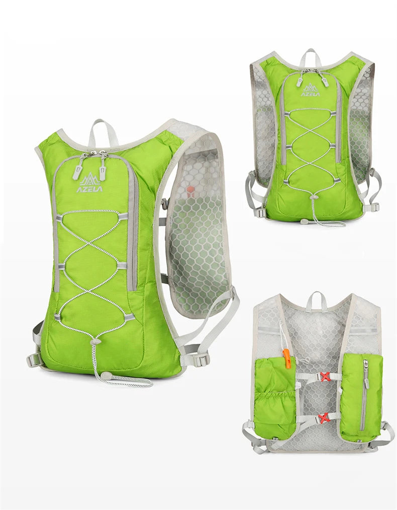 8L Running Hydration Vest Backpack Men Women Outdoor Sport Bags Trail Marathon Jogging Hiking Backpack Option Water Bag Flask