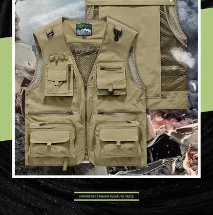 FGKKS Multi-Pocket Breathable Fishing Vest