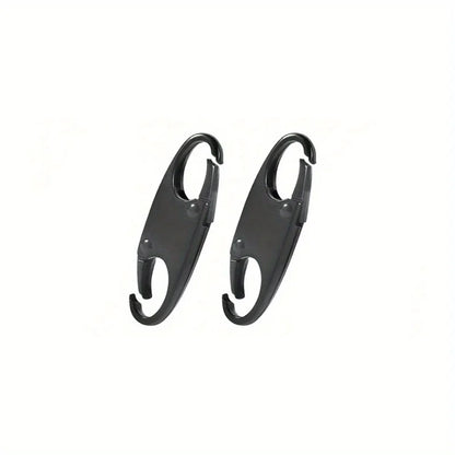 2/4PCS Carabiner Clip Double-layer S-shaped Zipper Clip Used for Outdoor Fishing  Rock Climbing Camping Gadgets and Accessories