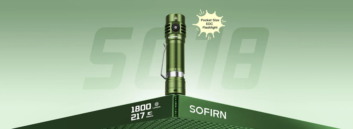 SOFIRN SC18 1800lm SST40 LED 18650 Torch TIR Optics Lens EDC Flashlight USB C Rechargeable Lantern