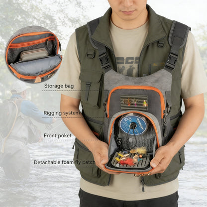 Fly Fishing Chest Bag (Holds Two Fly Boxes)