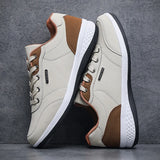 2025 Men’s Waterproof Leather Walking Sneakers – Non-Slip Casual Sports Shoes for Spring & Autumn