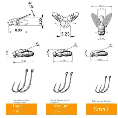 Soft Rubber Insect Flies Set (10 Pack)