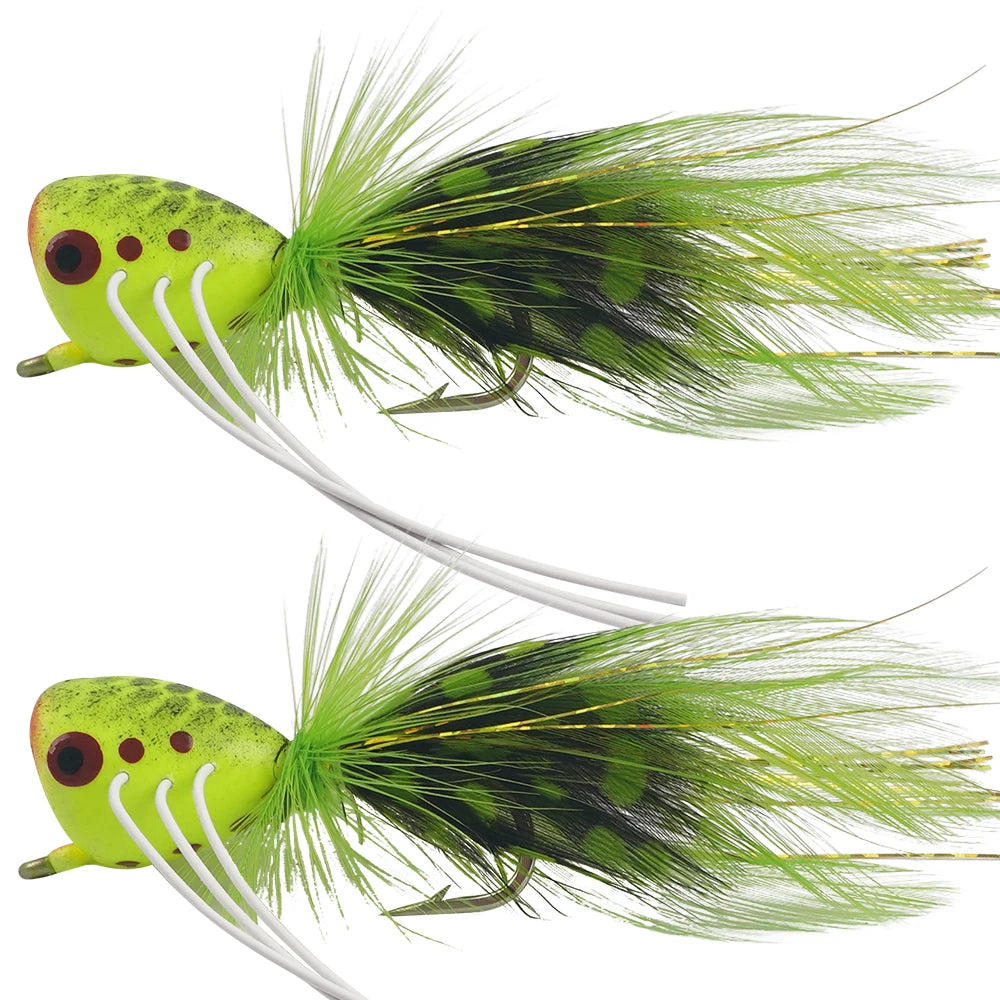Bass Popper Bug Flies (2 Pack)