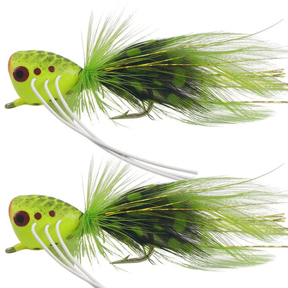 Bass Popper Bug Flies (2 Pack)