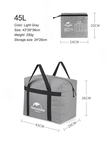 Naturehike Storage Bags 45L 100L Large Capacity Folding Durable Bags Travel Bag for Family Camping Outdoor Activities