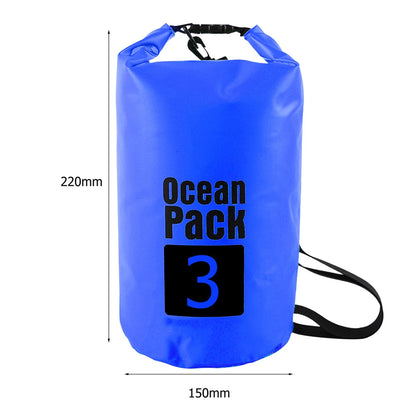 2L 3L 5L 10L 15L Waterproof Dry Bag Swimming Bag Foldable Beach Storage Pack Kayaking Rafting River Trekking Floating Water Sack