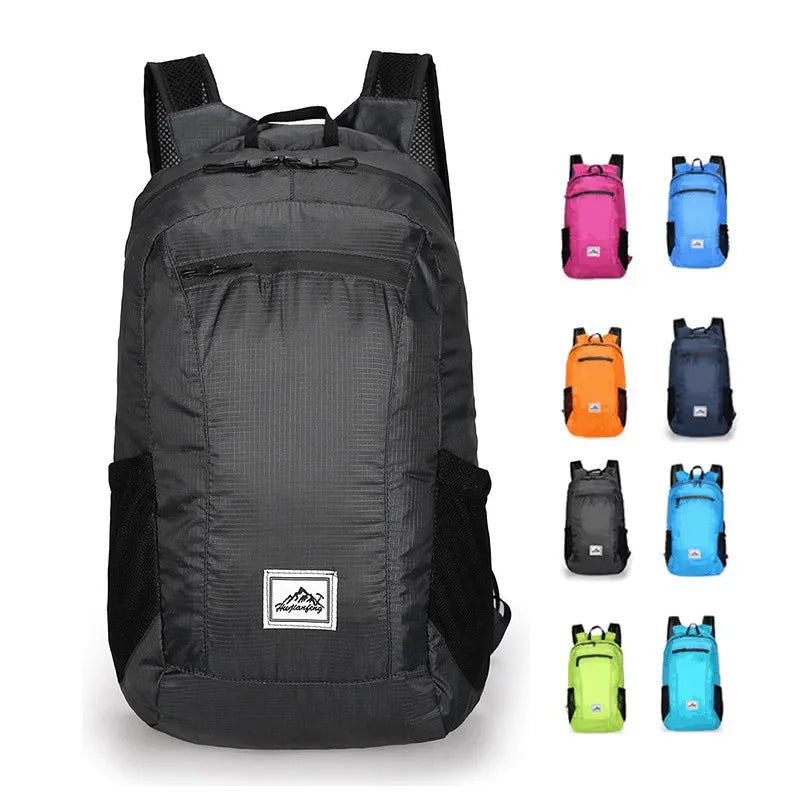 Outdoor camping, mountain climbing, cycling, travel sports backpack, neutral style, large capacity foldable storage,