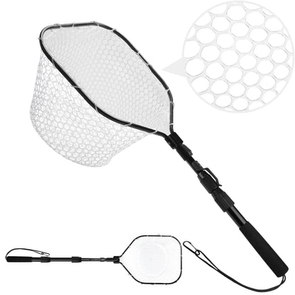 Soft Rubber Mesh Fly Fishing Landing Net