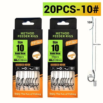 Pre-Tied Carp Hair Rigs (Sizes 6-12)