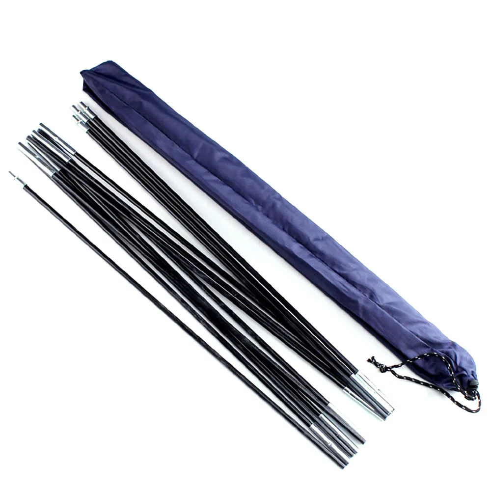 3.26m/3.4m/3.9m Camping Tent Rod 1 Pair 12 Pcs Glass Fiber Tent Arc Poles Replacement for Outdoor Equipment Accessories