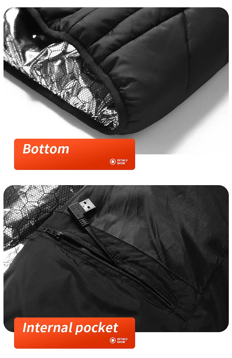 Graphene USB Heated Jacket with 21 Zones