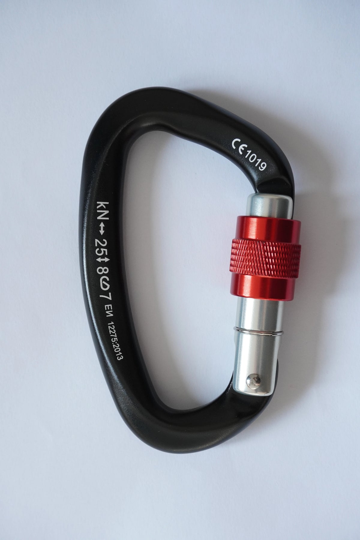 Outdoor Professional Rock Climbing Accessories Aluminum Carabiner 25kN Lock D-Shape Safety Buckle For Keys Tools Equipment