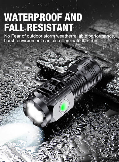New Ultra Powerful Flashlight 3 Core LED Mini Tactical Flashlight USB Rechargeable High Power LED Torch With Magnet Hand Lamp
