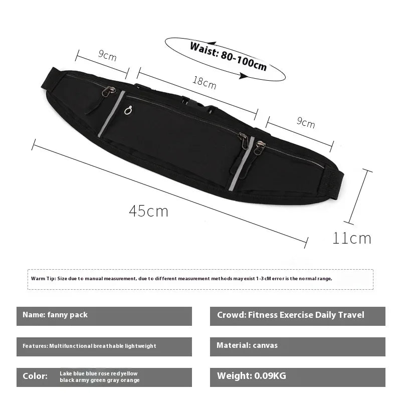 Causal Waist Pack Waterproof Sport Bag Women Men Multifunctional Running Waist Bag Fashion Phone Bag Chest Bags Women Handbag