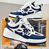 Men’s Platform Vulcanized Sneakers – Thick Sole Breathable Casual Sports Shoes | Wear-Resistant Fashion Trainers