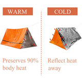 Outdoors Emergency Shelter Bivy Survival Tent Kit Mylar Tube Tent Sleeping Bag Waterproof Outdoor SOS Thermal Blanket Reusable