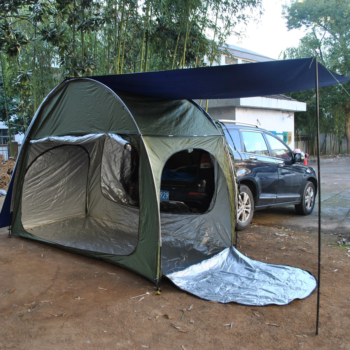 SUV Car Tent for Camping, SUV Tailgate Shade Awning Tent, Outdoor car Tent with Three Door Design, Vehicle Camping Tents