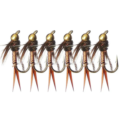 Mixed Nymph and Dry Fly Box (6 Pack)