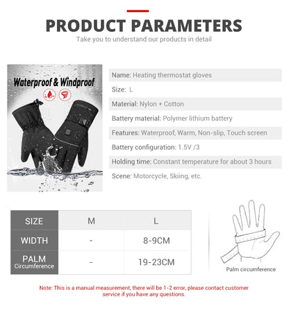 HEROBIKER Heated Winter Gloves