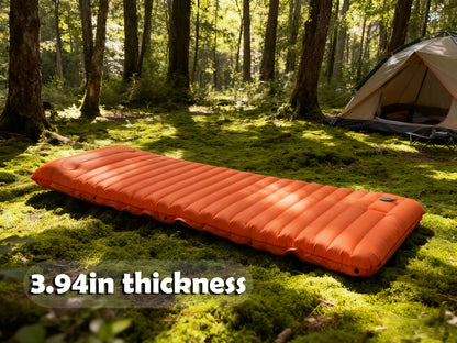 Extra Thick 4 Inch Camping Sleeping Pad Outdoor Camping Self-Inflating Mats Spliceable Hiking Fishing Sleeping Pad