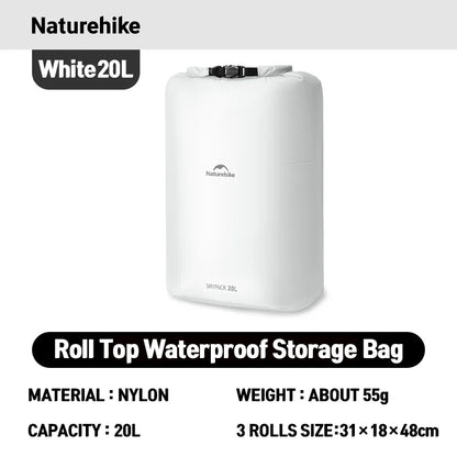 Naturehike Rolled Storage Bag Outdoor Travel Hiking Lightweight Waterproof Vacuum Compression Dispenser Bags Portable Organizer