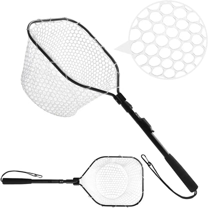 Soft Rubber Mesh Fly Fishing Landing Net