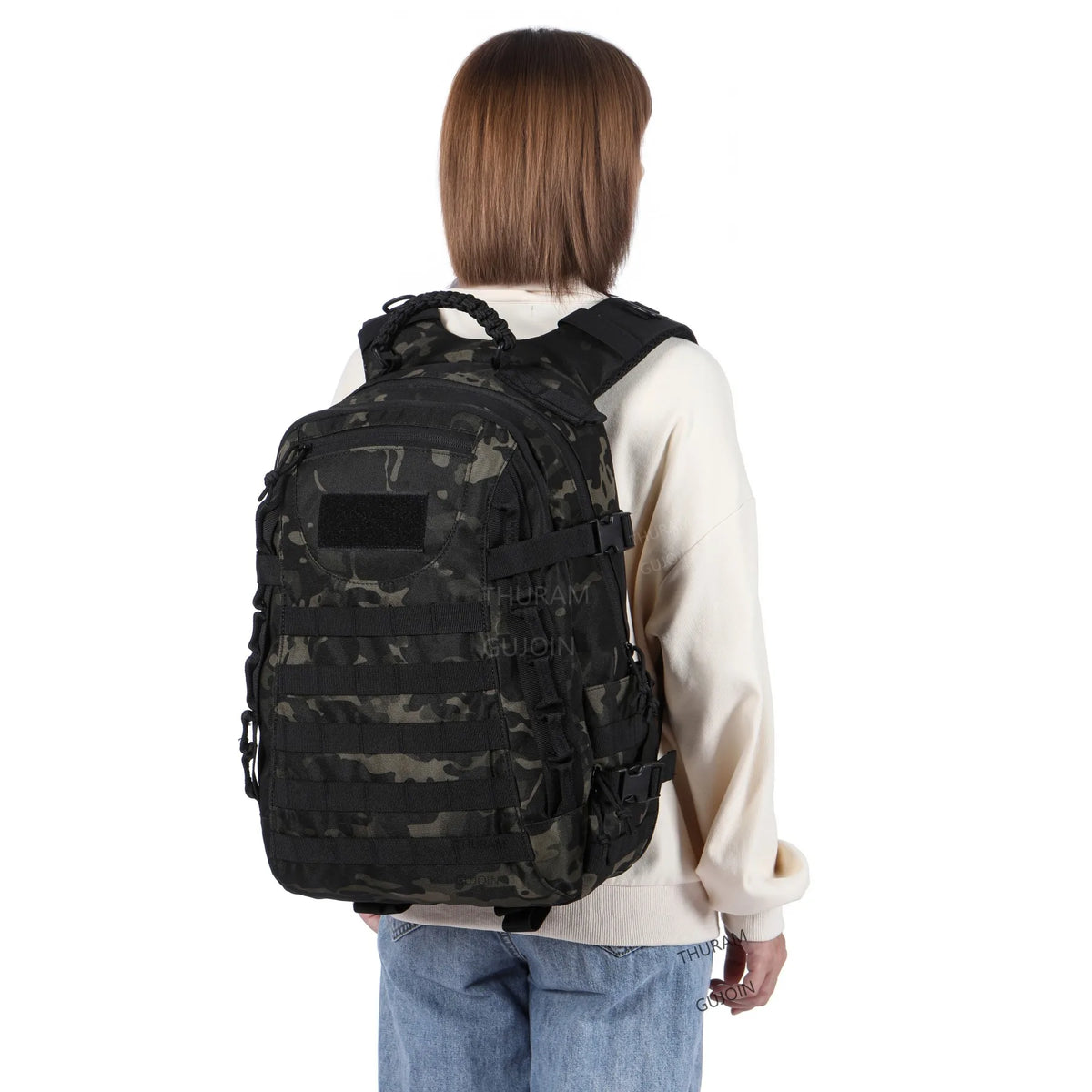 38L Tactical Backpack Style, Large Capacity Waterproof Outdoor Rucksack with MOLLE System, Hiking Camping Travel Bug Out Bag