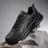 Men’s Waterproof Leather Running Shoes – Anti-Slip Wear-Resistant Walking & Sport Sneakers