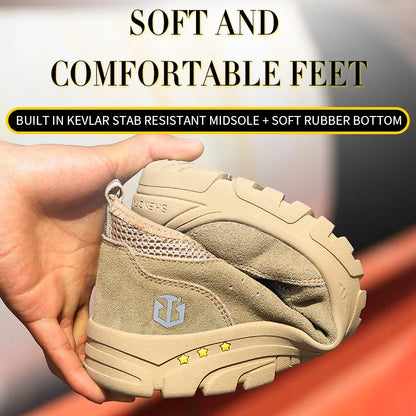 Men’s Safety Shoes – Impact & Puncture Resistant, Breathable Lightweight Non-Slip Work Sneakers
