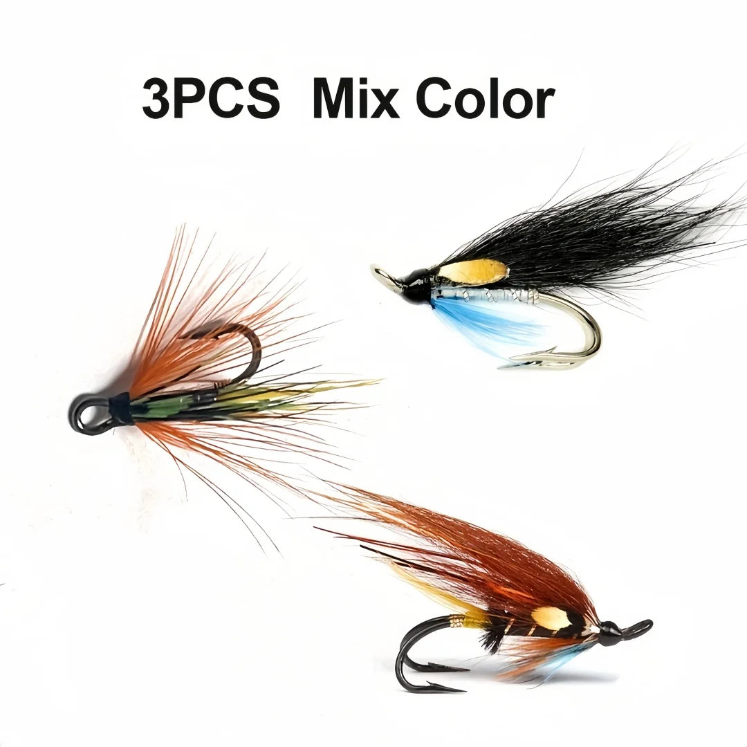 Double Hook Salmon Wet Flies (3 Pack)