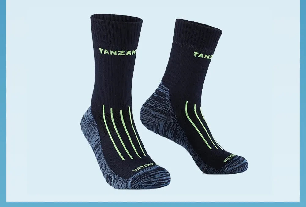Waterproof Socks for Men Warm Snow Thermal Sports Sock PORELLE MEMBRANES Snowboard Cycling Ski Bicycle Winter Black Blue