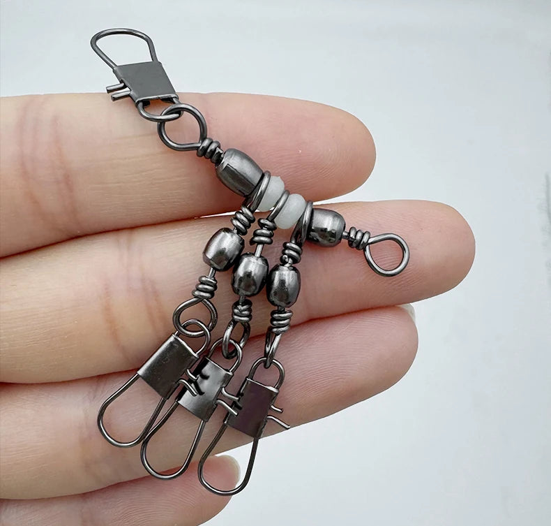 ShareShark Rolling Swivels with Solid Rings (10 Pack)