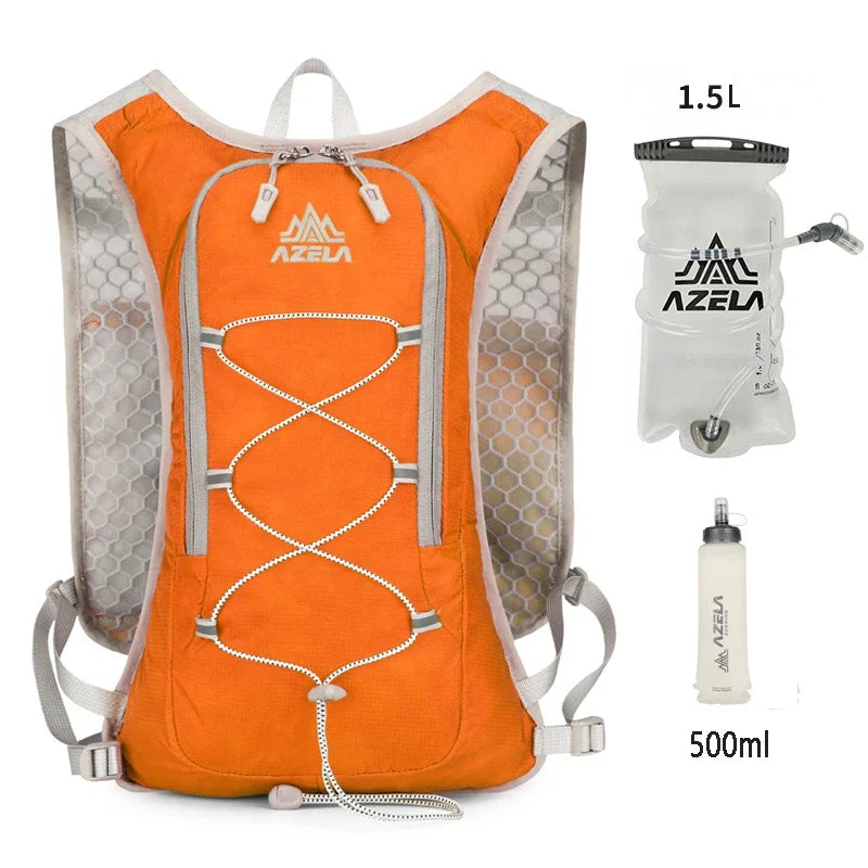 8L Running Hydration Vest Backpack Men Women Outdoor Sport Bags Trail Marathon Jogging Hiking Backpack Option Water Bag Flask