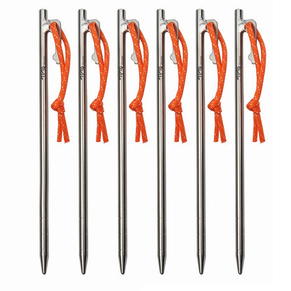 TiTo Titanium Alloy Tent Pegs Outdoor Camping Tent Nail Anti-bending Heavy Duty Canopy Titanium Tent Stake 20/24/30/35/40cm