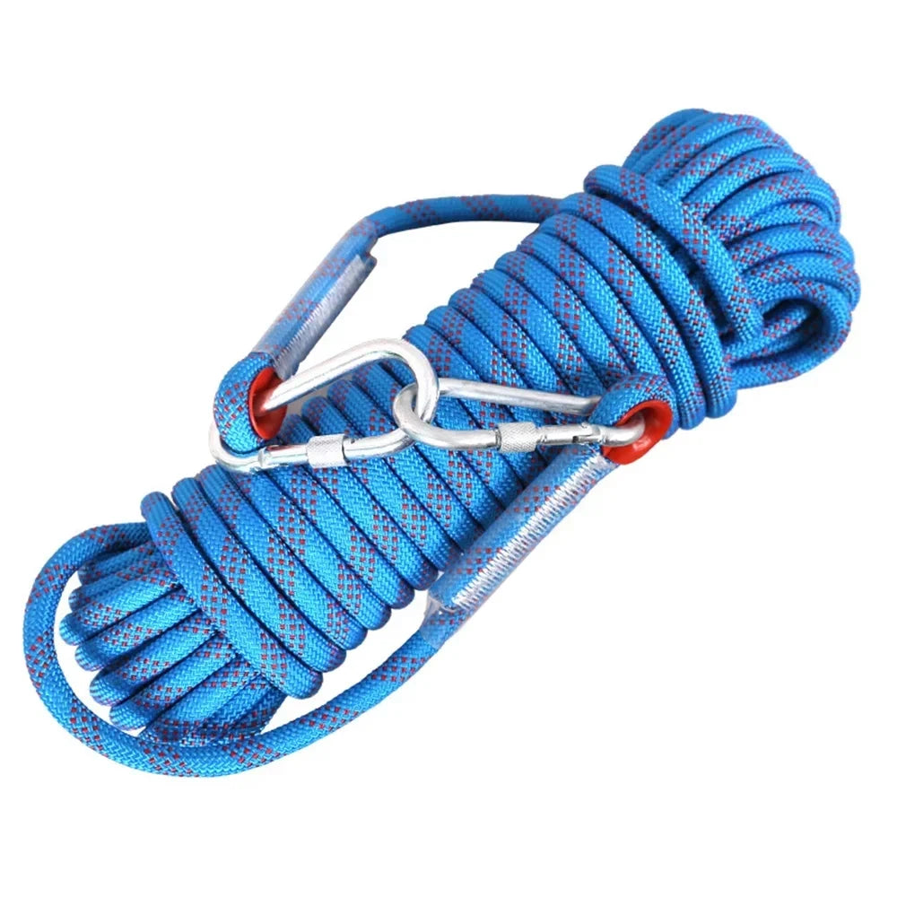 10mm Outdoor Rock Climbing Rope 10M Static Rapelling Rope for Fire Rescue Safety Escape Tree Climbing Durable for Outdoor Sports