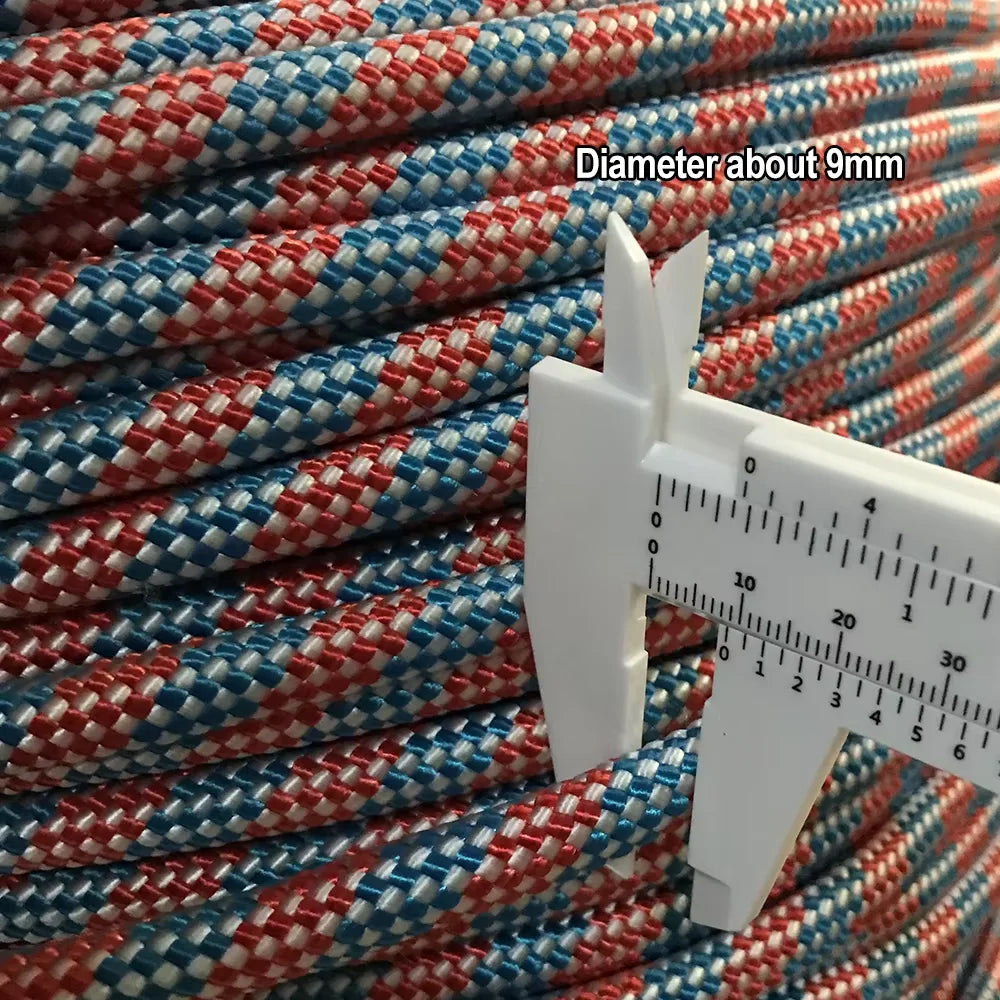 Rope Outdoor Rope 5-50m Wear Resistant 9mm Diameter High Strength Load-bearing Capacity 700 Kg Hiking Accessory Tool