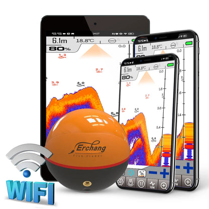 Erchang F68 WiFi Smart Fish Finder (App-Based Castable Sonar)
