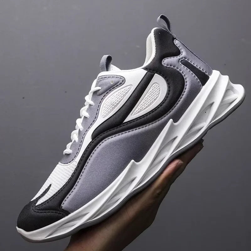 Men’s Trendy Sports Shoes – Cushion Running Sneakers, Breathable Soft Sole Trainers for Walking & Jogging