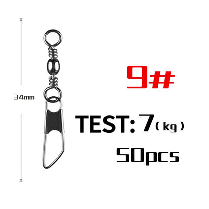 Stainless Steel Snap Swivels (50 Pack)