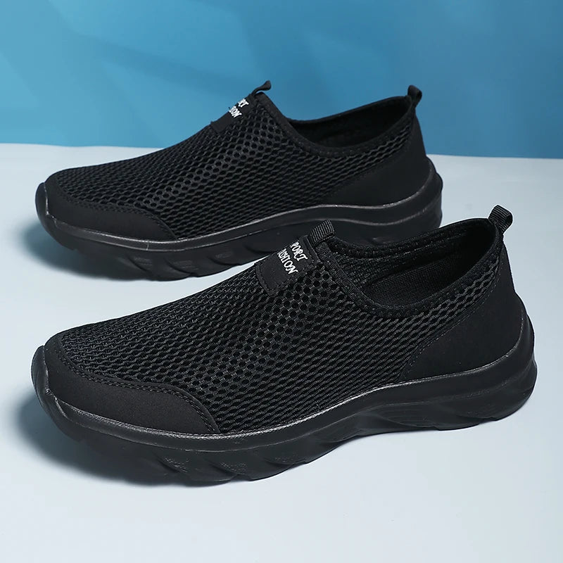 Men’s Lightweight Hiking Shoes – Breathable Mesh Outdoor Slip-On Sneakers for Summer