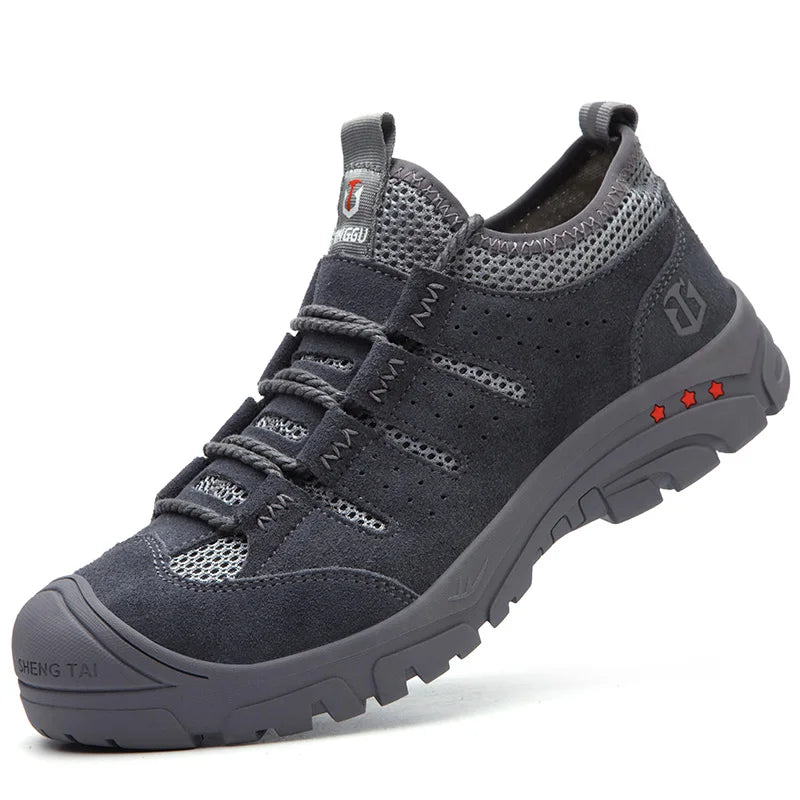 Men’s Safety Shoes – Impact & Puncture Resistant, Breathable Lightweight Non-Slip Work Sneakers