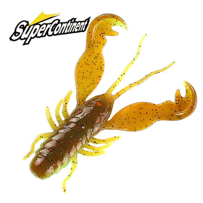 Supercontinent Filet Craw 40mm/15pcs 70mm/6pcs Soft Lure Fishing Lures shrimp Lobster Soft Plastic Lure Fishing Lures