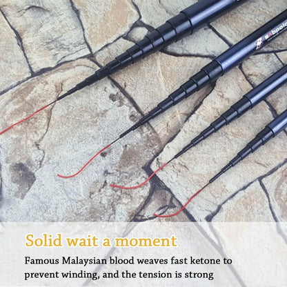 Telescopic Fishing Rod FRP Carp Feeder Ultralight Portable Hard Pole for Freshwater Stream Fishing Pole 2.1/2.4/2.7/3.6M