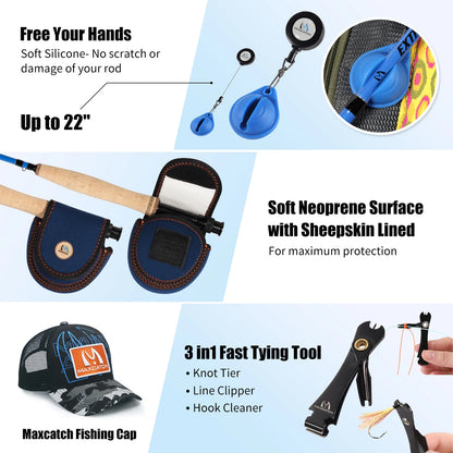 Maxcatch Extreme-X Fly Rod and Reel Starter Kit 3-8WT