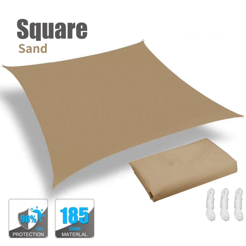 3.6/3/2M Square Shade Sails Waterproof Rectangle Canopy Sun Shelter for Patio Pergola Yard Backyard Cover Awning Cloth Screen
