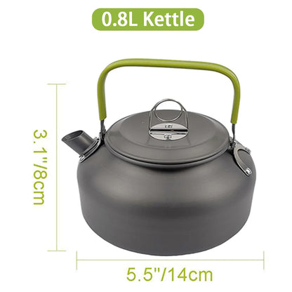 Camping Cooking Set Portable Lightweight Aluminum Camping Pot Set Hiking Picnicking Outdoor Travel Cooking Utensils Set