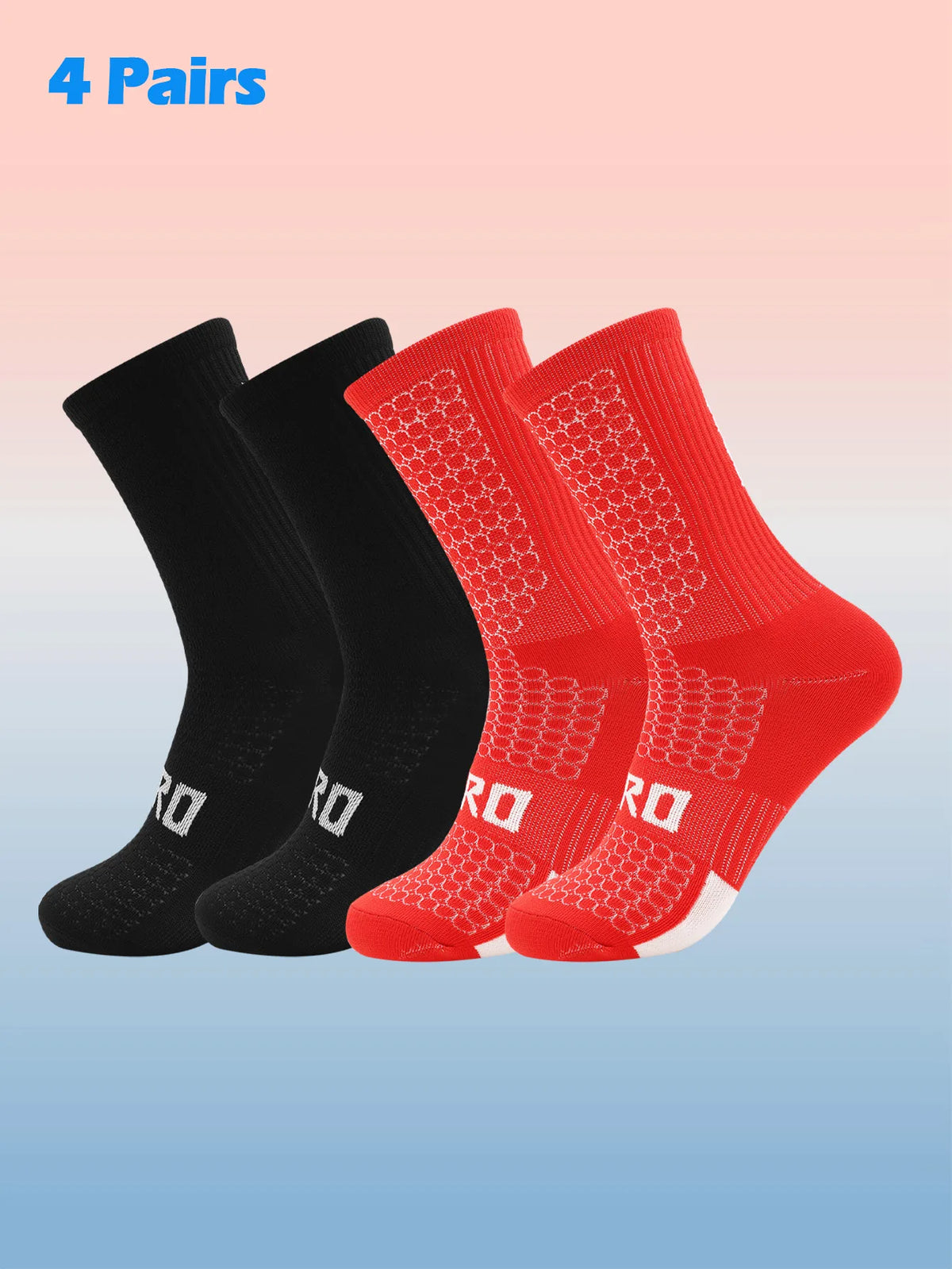 4 Packs Sports Cycling Socks Colorful Anti Smell Ankle Running Athletic Socks, Suitable for Cycling, Running, Hiking Sport, Gym,